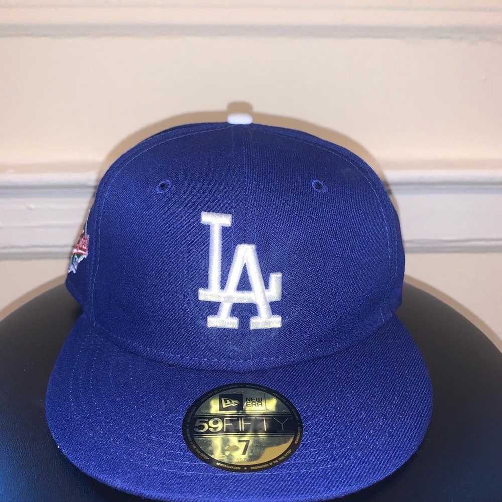 LA DODGERS FITTED 7” BLUE FLOWER PATCH 1988 world… - image 2