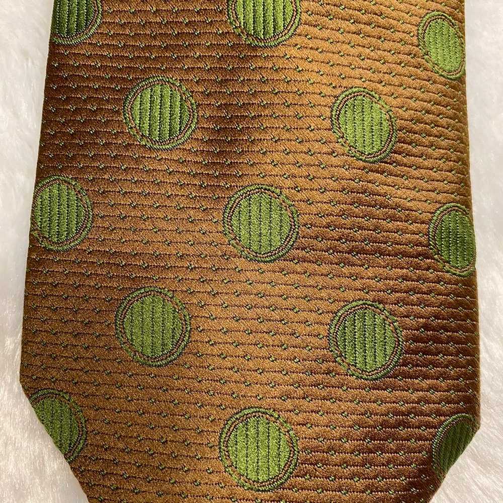 Vintage 70s brown polka dot wide tie - image 2