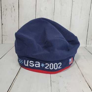 USA 2002 Olympic Team Roots Fleece Hoodie Sweatshirt - Large - Navy