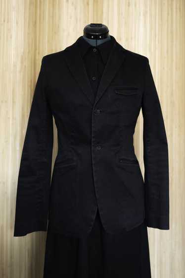 45rpm 45rpm Black Pointed Collar Blazer