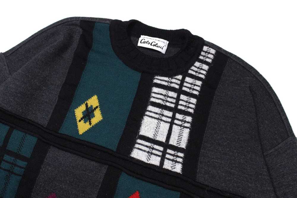 Carlo Colucci × Vintage 90S Embroidered Wool Acry… - image 3