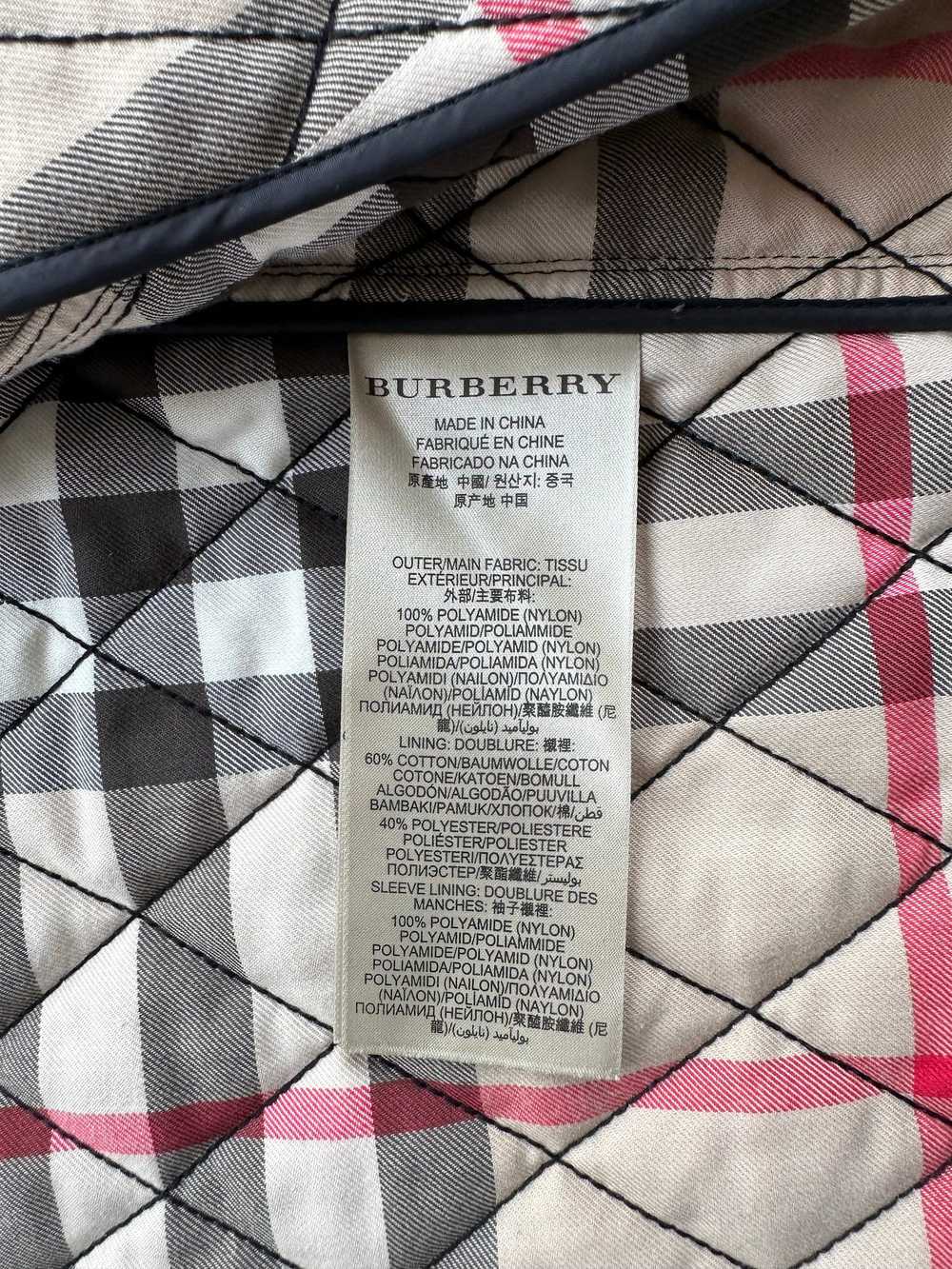 Burberry Burberry Brit Black Quilted Zip Up Jacket - image 4