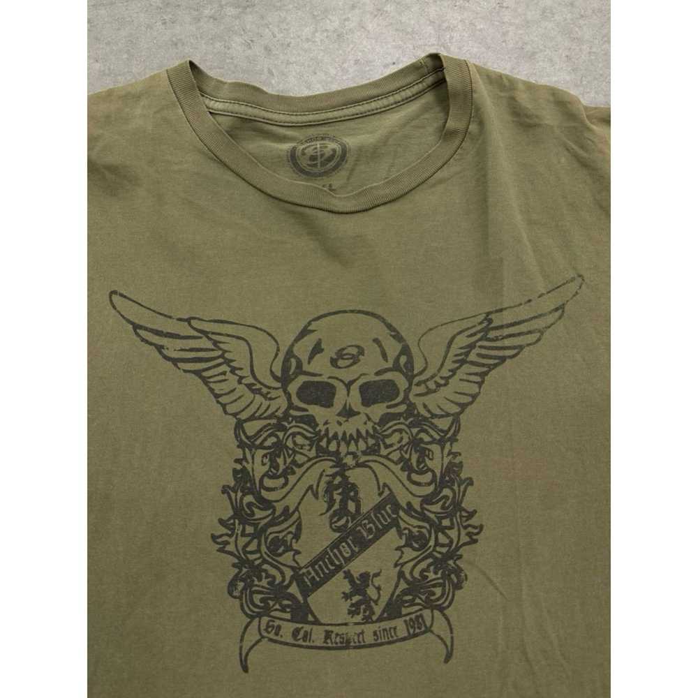 Anchor Blue Anchor blue winged skull grunge shirt - image 1