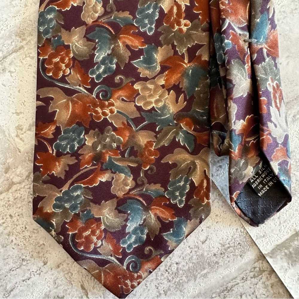 Vintage Christian Dior floral silk men’s tie - image 2