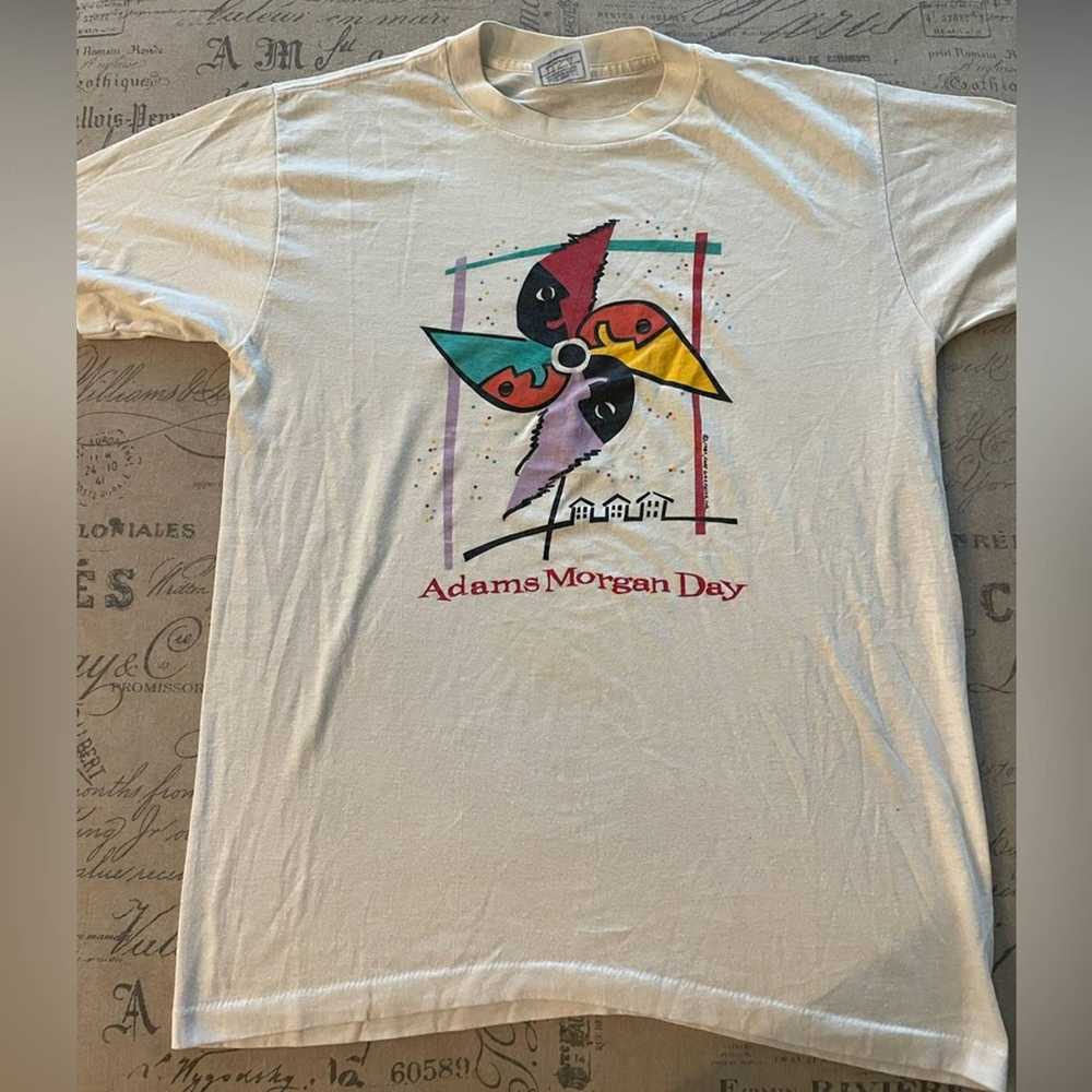 Unkwn Vintage 1987 Adam’s Morgan Day Festival T-S… - image 1