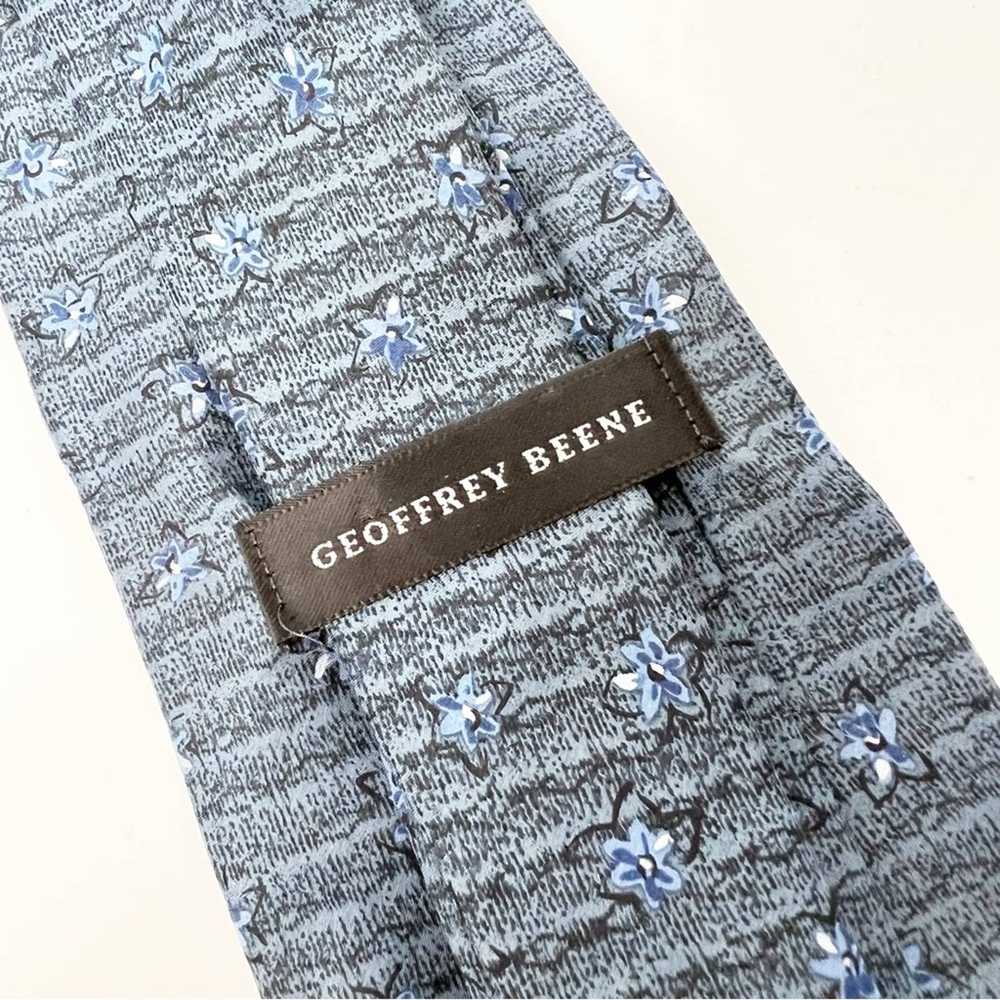 Geoffrey Beene Vintage Geoffrey Beene Silk Blue F… - image 3