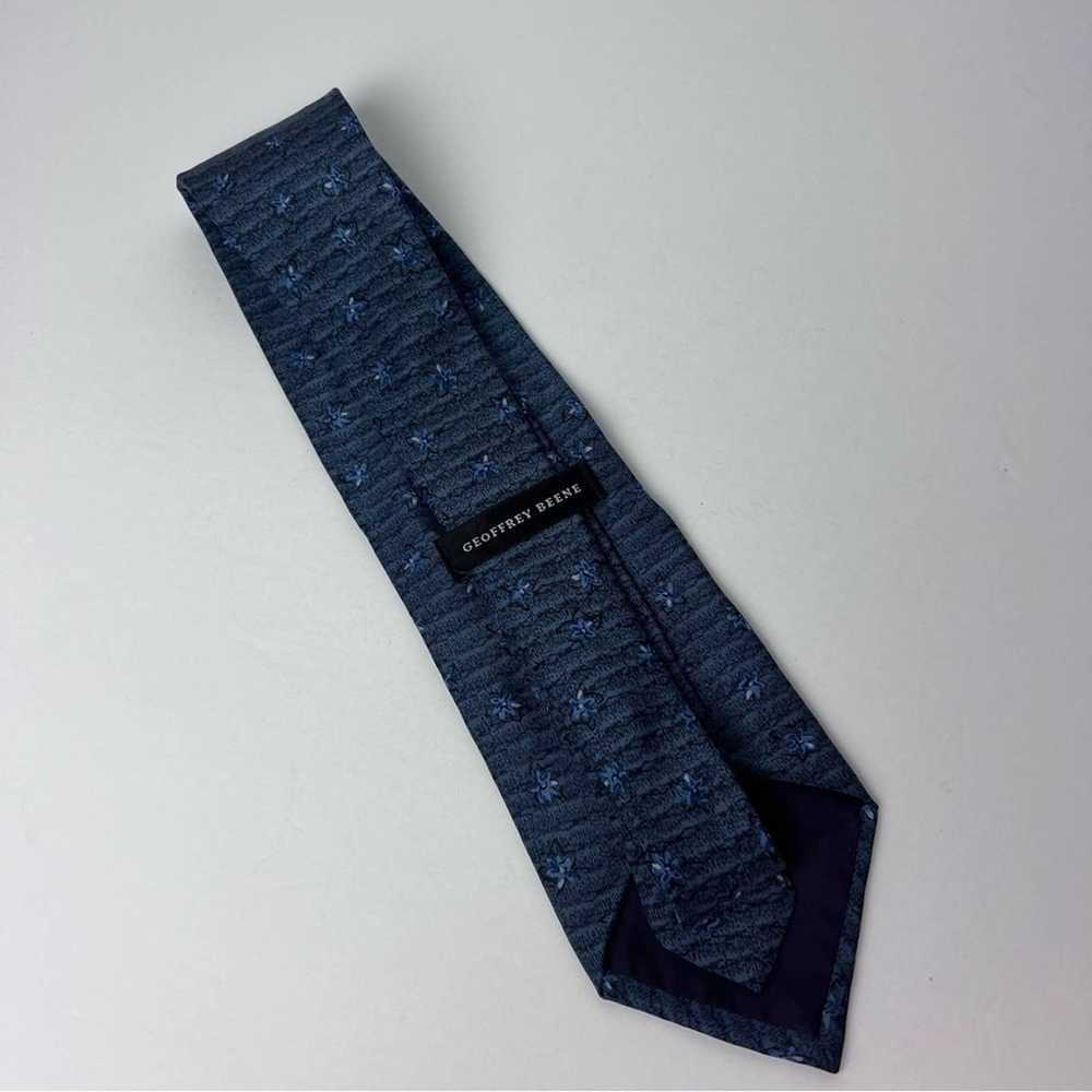 Geoffrey Beene Vintage Geoffrey Beene Silk Blue F… - image 6