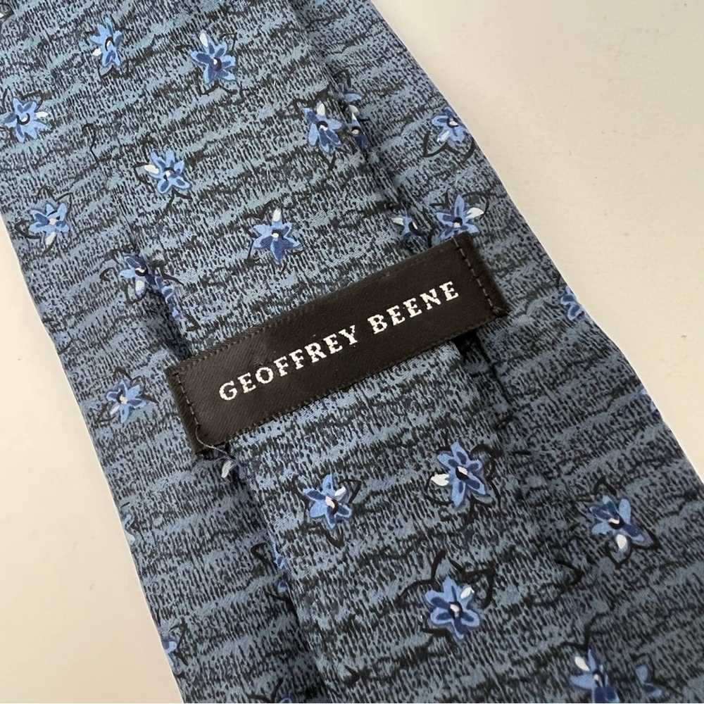 Geoffrey Beene Vintage Geoffrey Beene Silk Blue F… - image 7