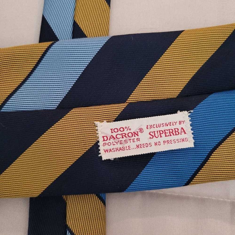 Superba Vintage Blue Striped Tie - image 4