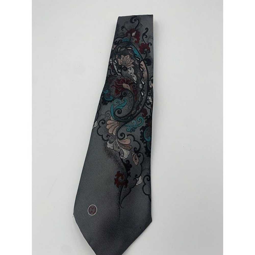 Vintage Tie Halston III Italian Silk 56 x 4 Abstr… - image 1
