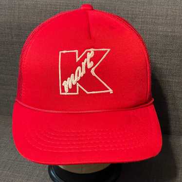 Vintage K-Mart Red Mesh Truckers Hat Snap Back OSF