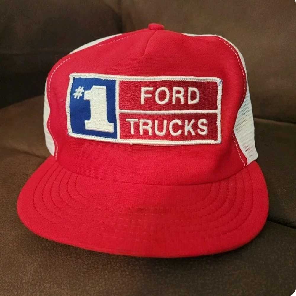 Vintage 1# Ford Trucks Snap Back Ball Cap - image 1