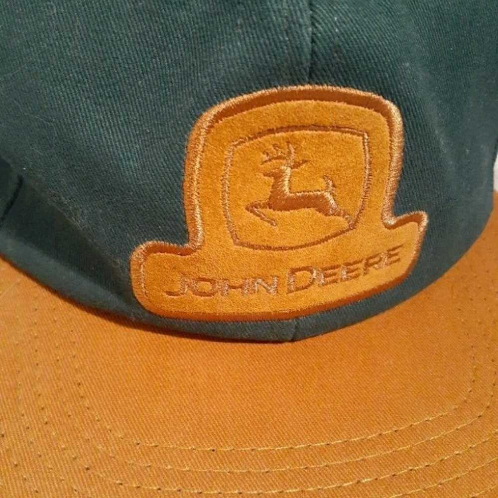 Vintage John Deere K-Products Tan And Green Leath… - image 2