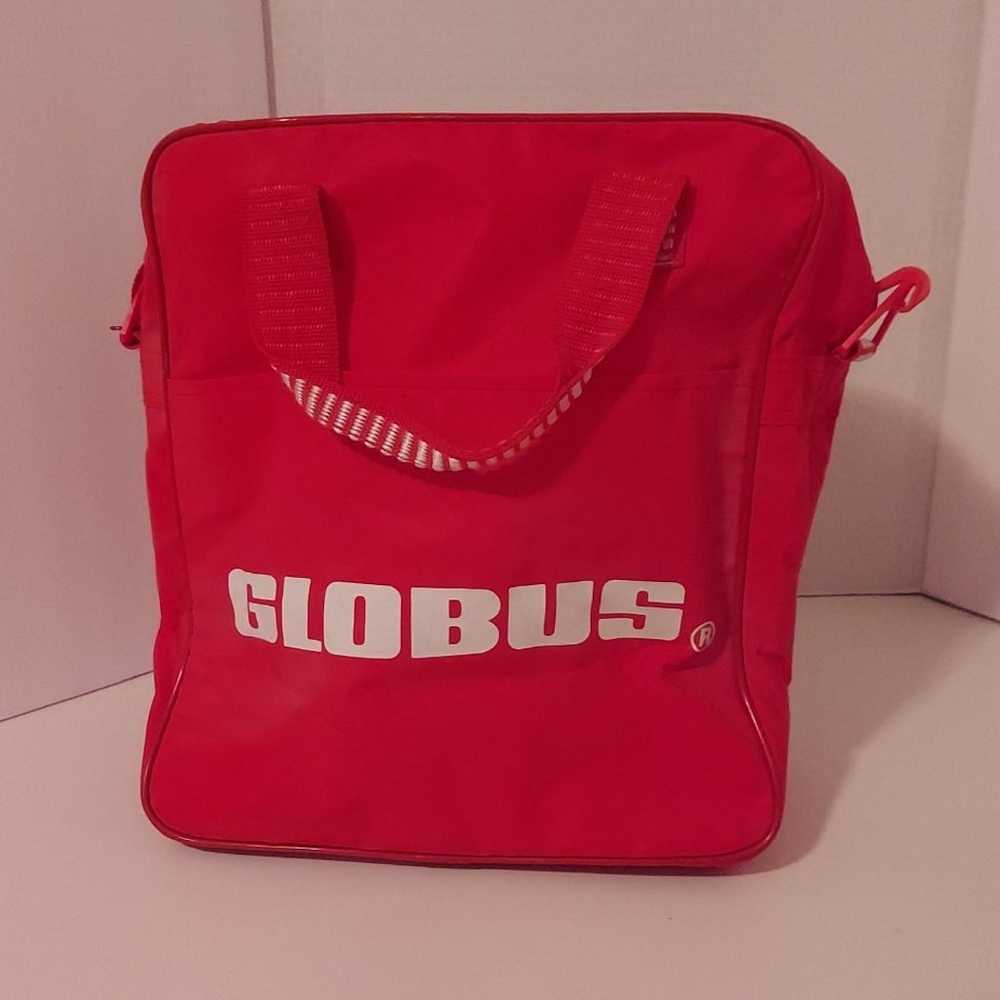 Vintage Globus Red Travel Shoulder Tote Bag - image 1