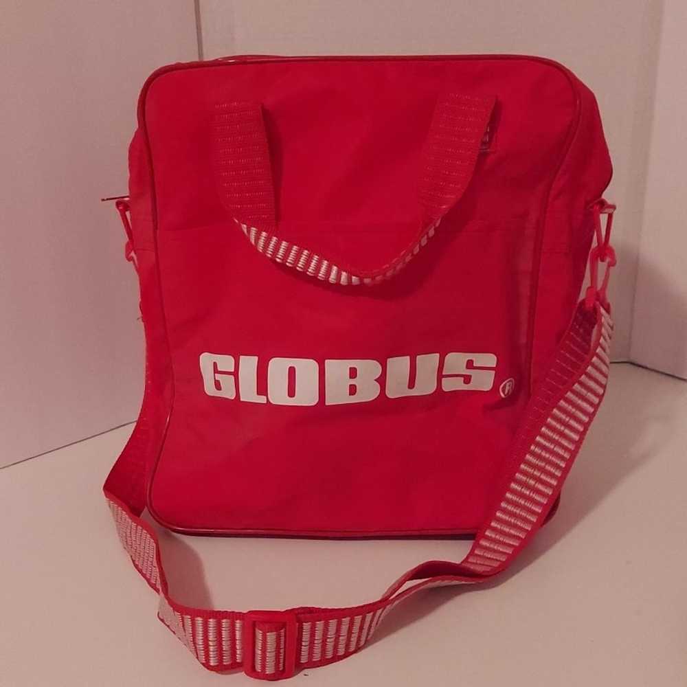 Vintage Globus Red Travel Shoulder Tote Bag - image 2