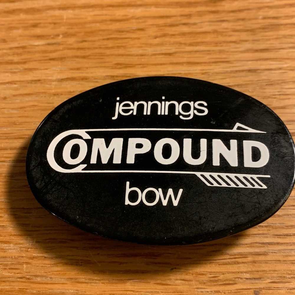 Vintage Jennings Compound Bow Belt Buckel Black - image 1