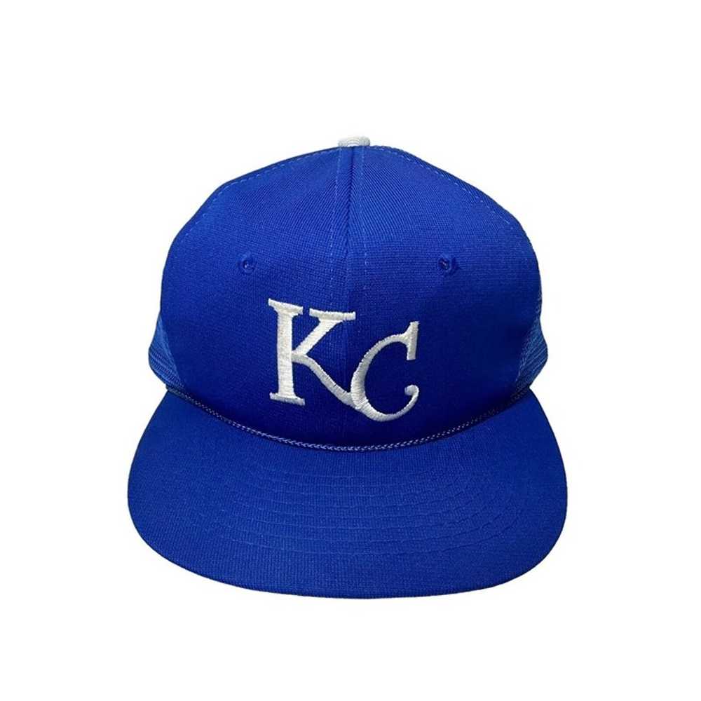 Vintage KC Kansas City Royals Hat Mesh Trucker Sn… - image 2