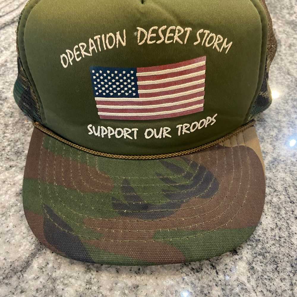 Vintage Operation Desert Storm military hat - image 2