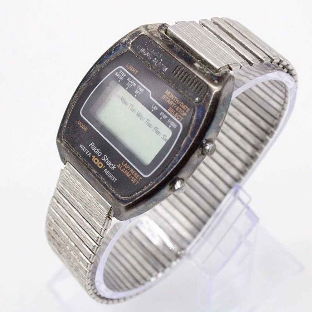 Vintage Radio Shack Digital Watch Mens Black Tone Sta… - Gem