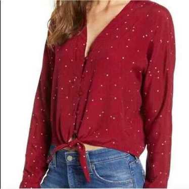 Rails Sloane Red Rogue Gradient Stars Button Fron… - image 1