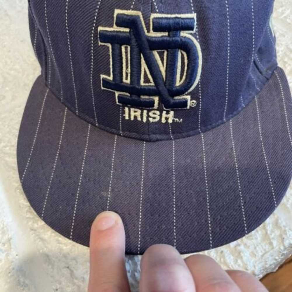 Vintage Notre Dame Striped Fighting Irish New Era… - image 2