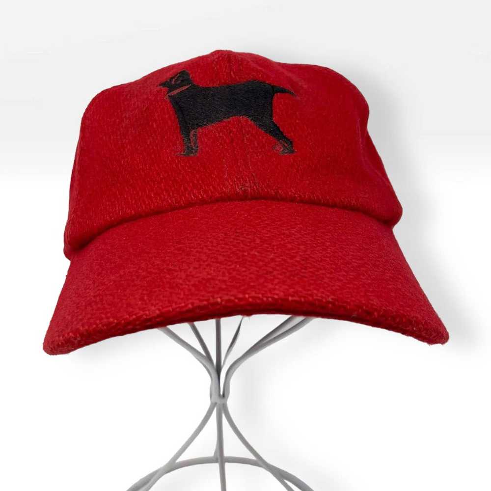 90s SCHUMAN SULLIVAN Vintage Red Embroidered Dog … - image 6