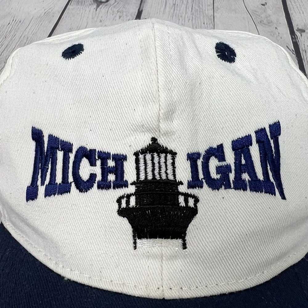 Vintage Michigan 4 Lighthouses Embroidered All Ov… - image 11