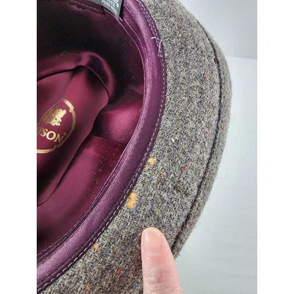 Vintage Stetson Homburg Fedora 100% Wool Hat Grey… - image 11