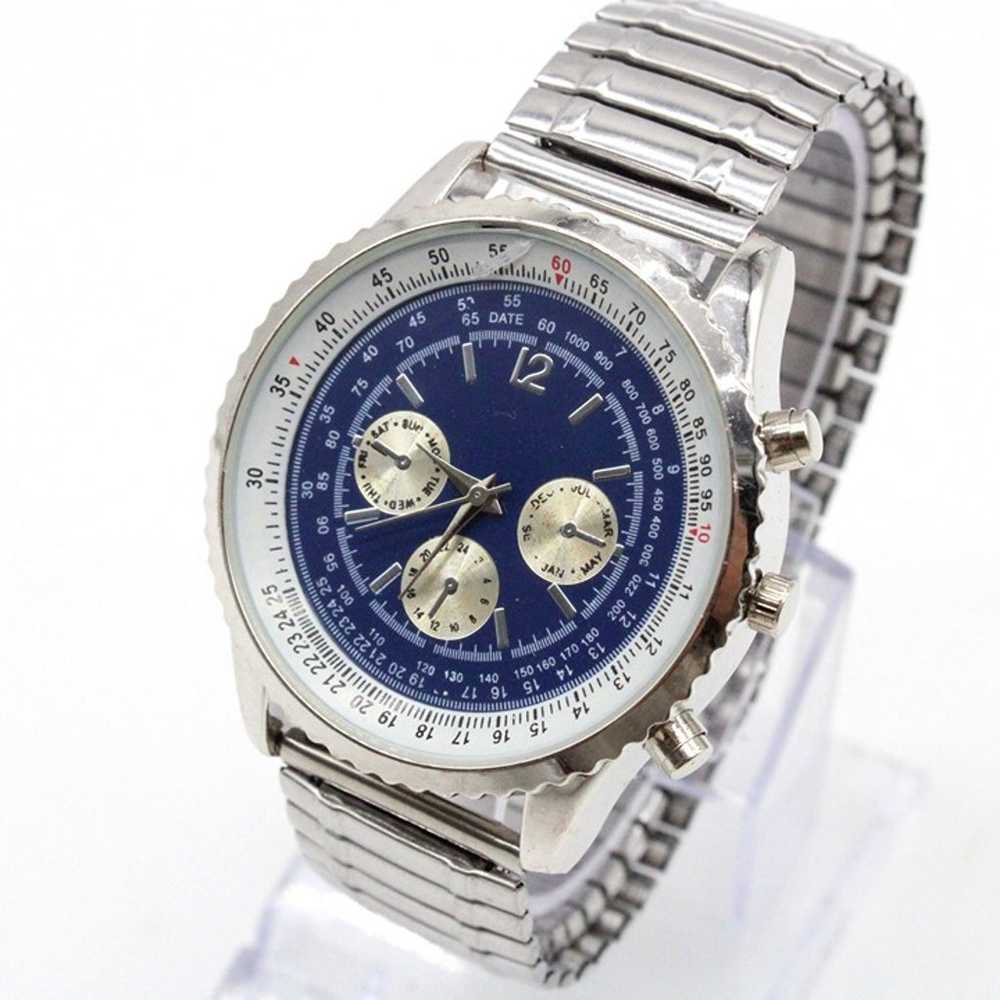 Vintage Haband Mens Watch Silver Tone Stainless S… - image 1