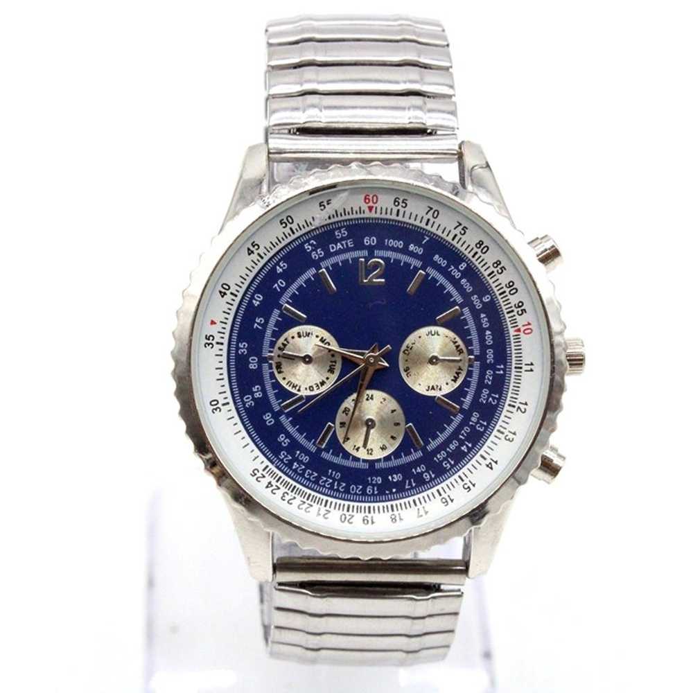 Vintage Haband Mens Watch Silver Tone Stainless S… - image 2