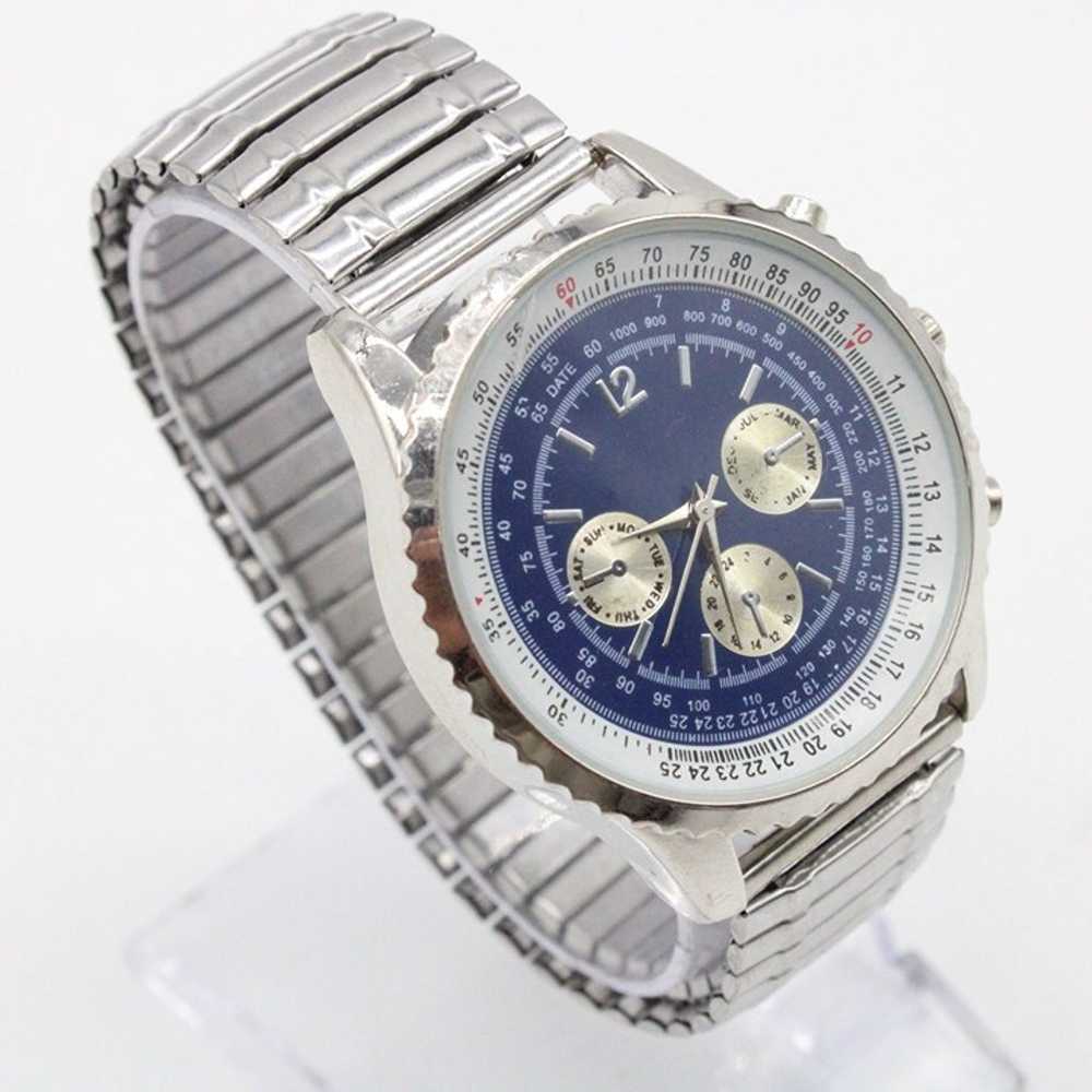 Vintage Haband Mens Watch Silver Tone Stainless S… - image 4