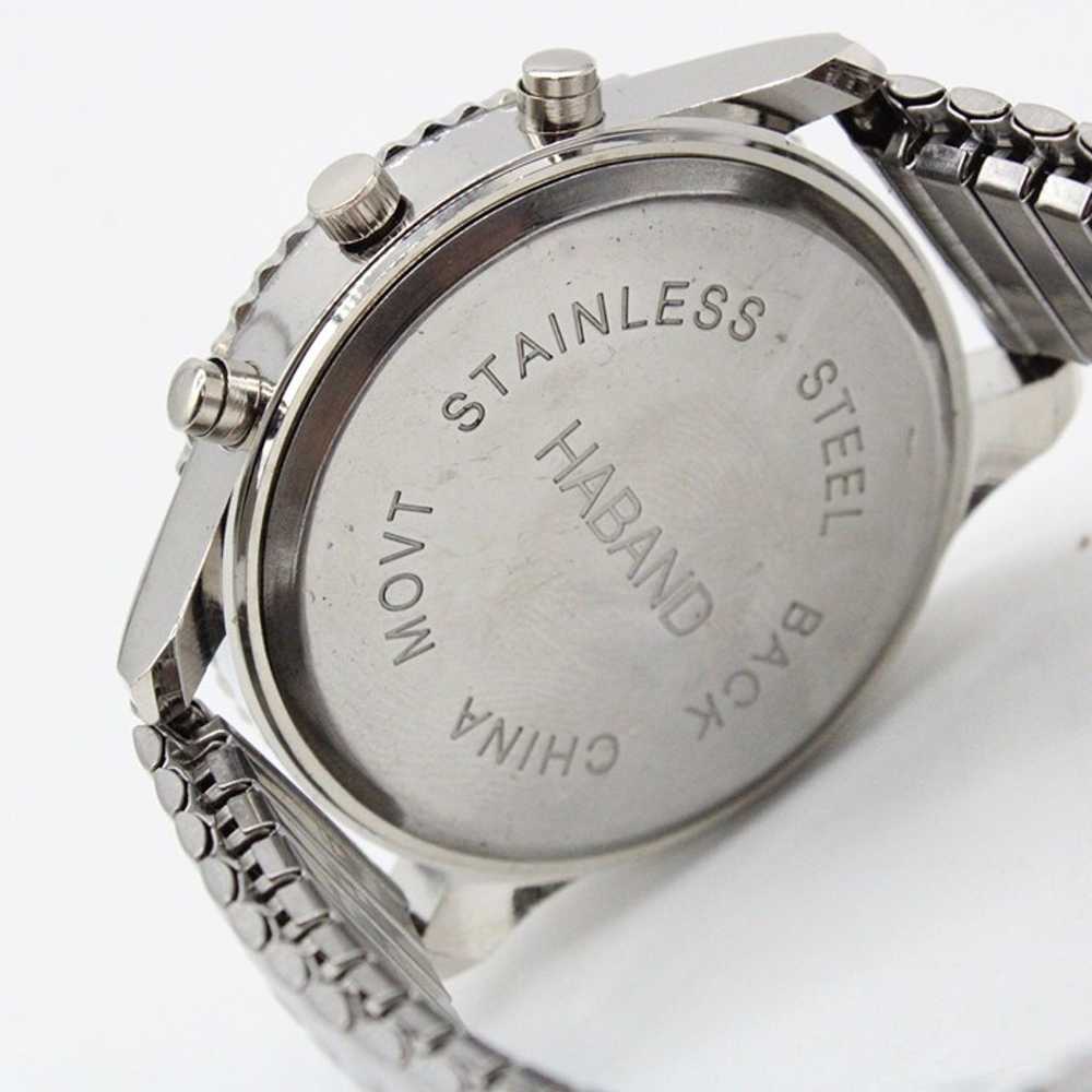 Vintage Haband Mens Watch Silver Tone Stainless S… - image 9