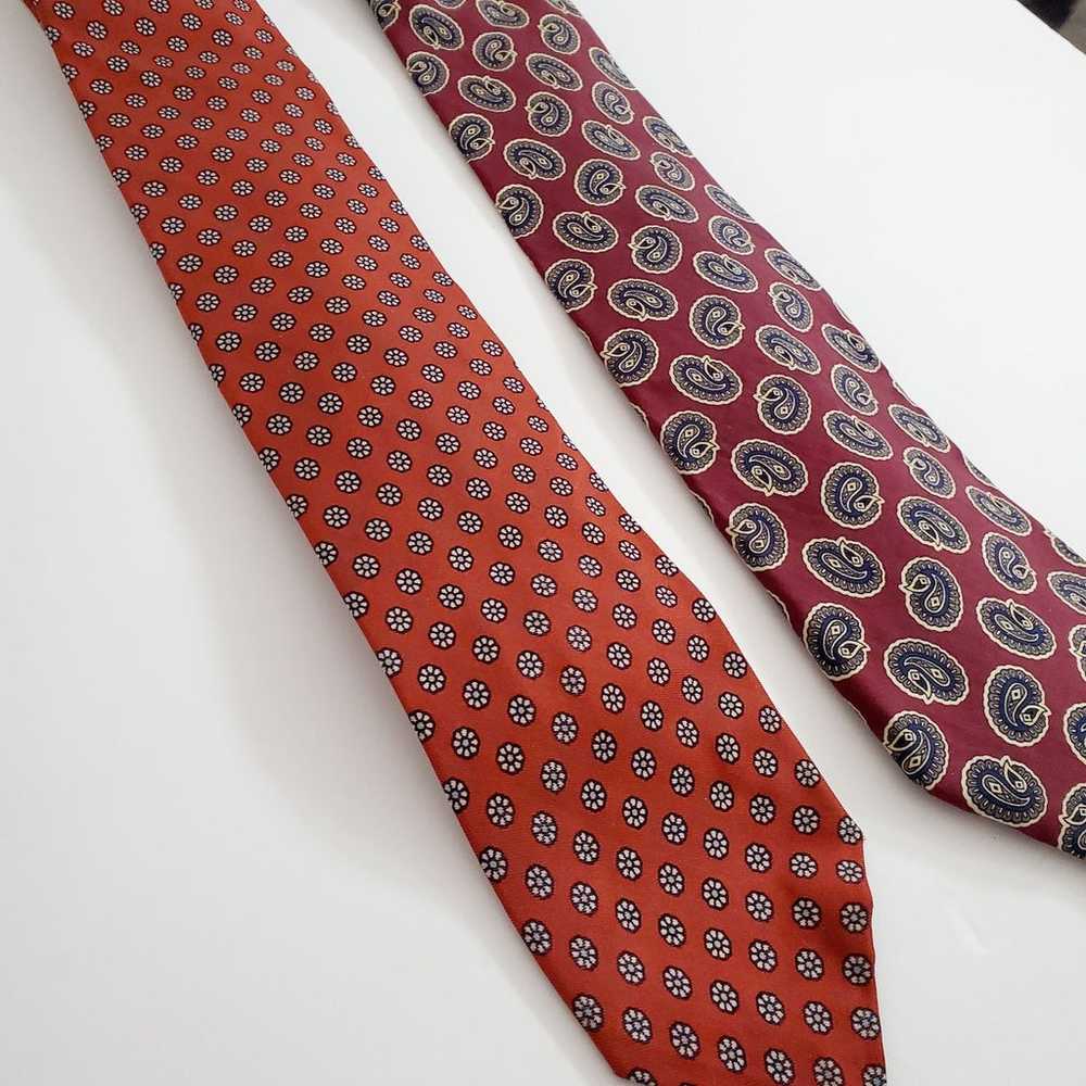 Silk Red Tie Bundle Mens Robert Talbott - image 3