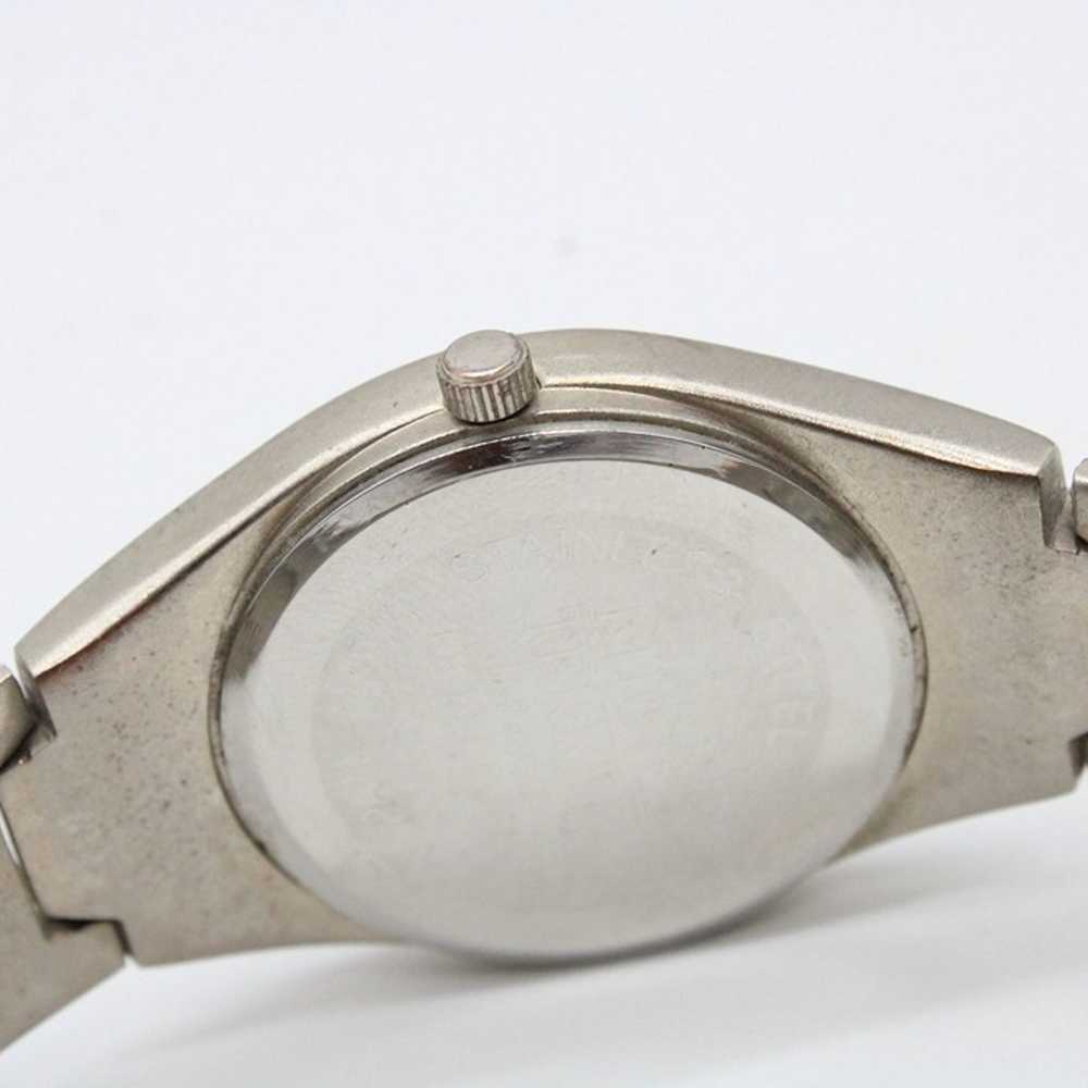 Vintage Bijoux Terner Watch Mens Silver Tone Clas… - image 8