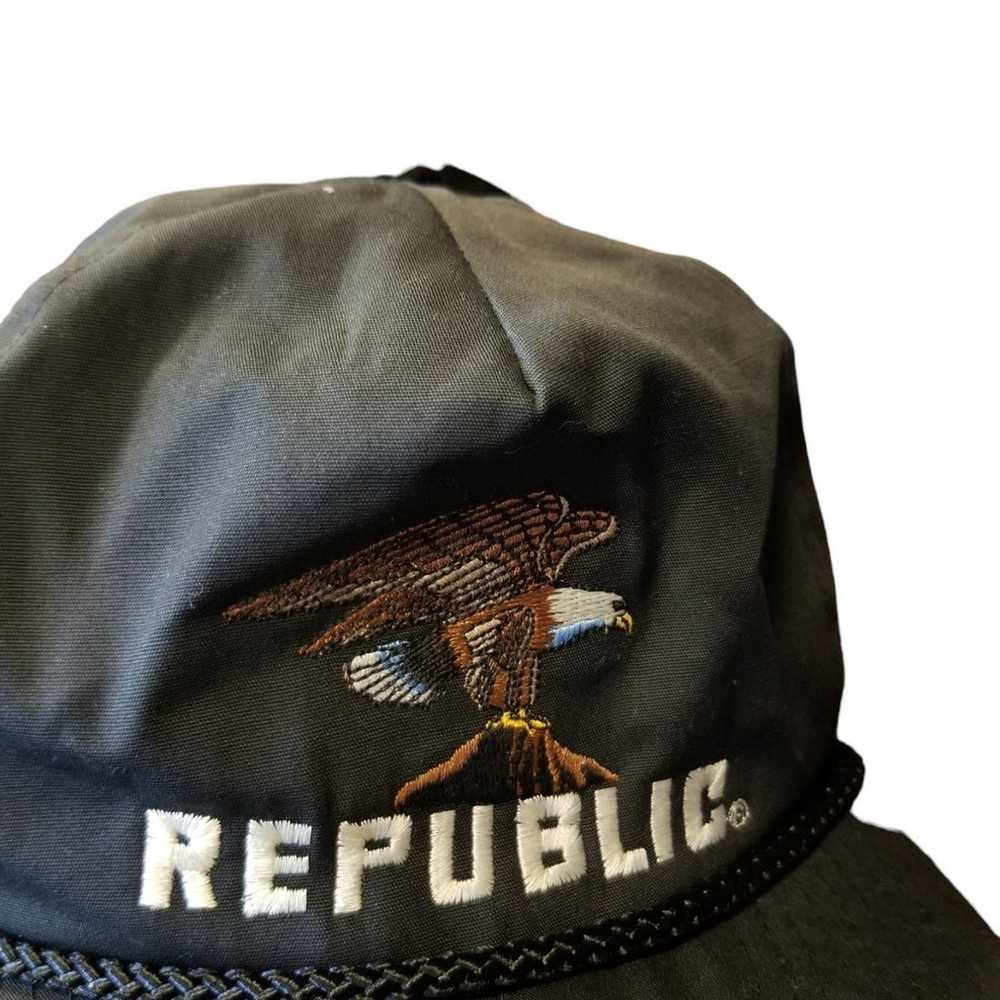 Vintage Eagle Republic adjustable strapback - image 2