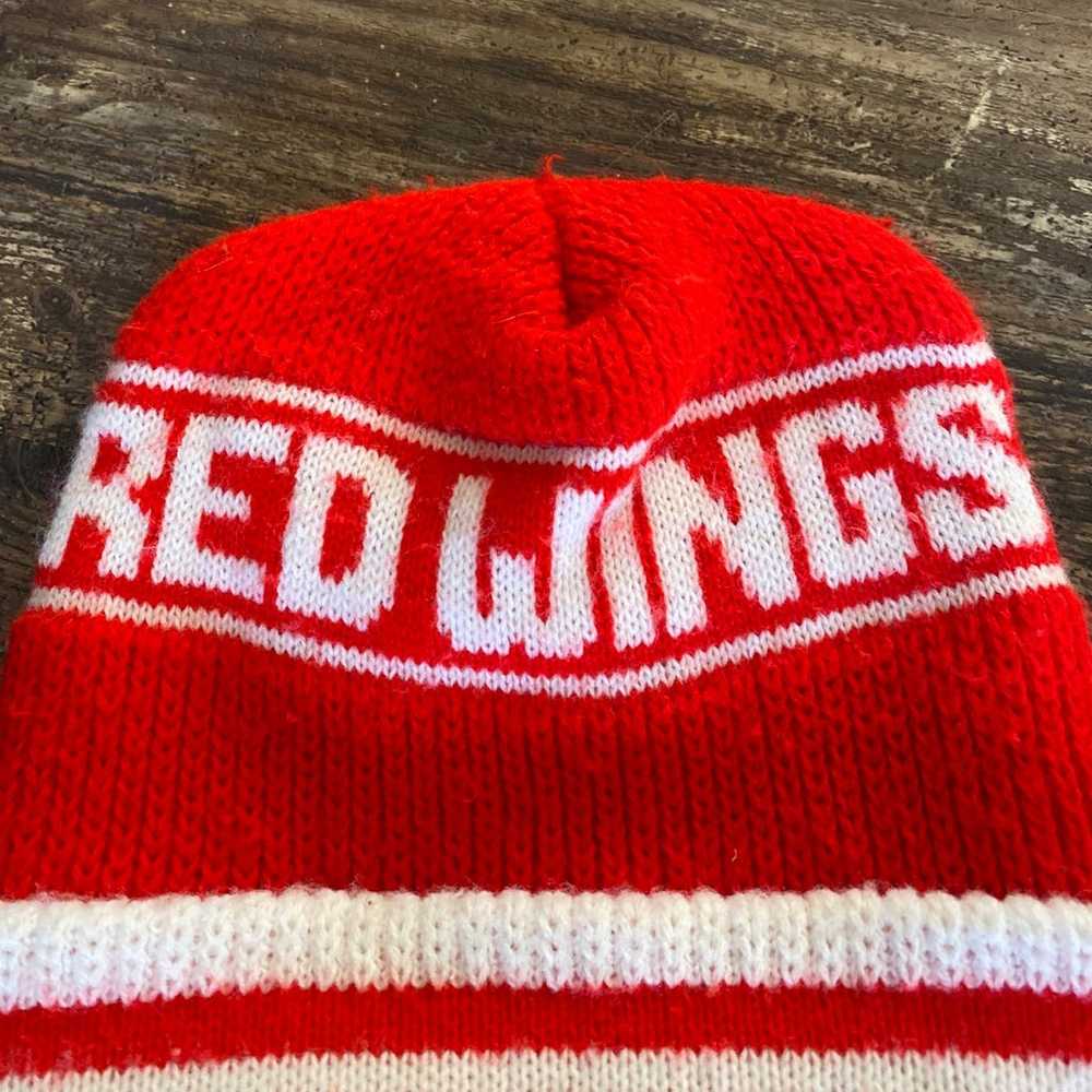 Vintage 1990s Detroit Redwings Spellout Hockey Be… - image 4