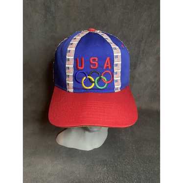 Vintage Starter USA Flag Olympic Rings Snapback H… - image 1