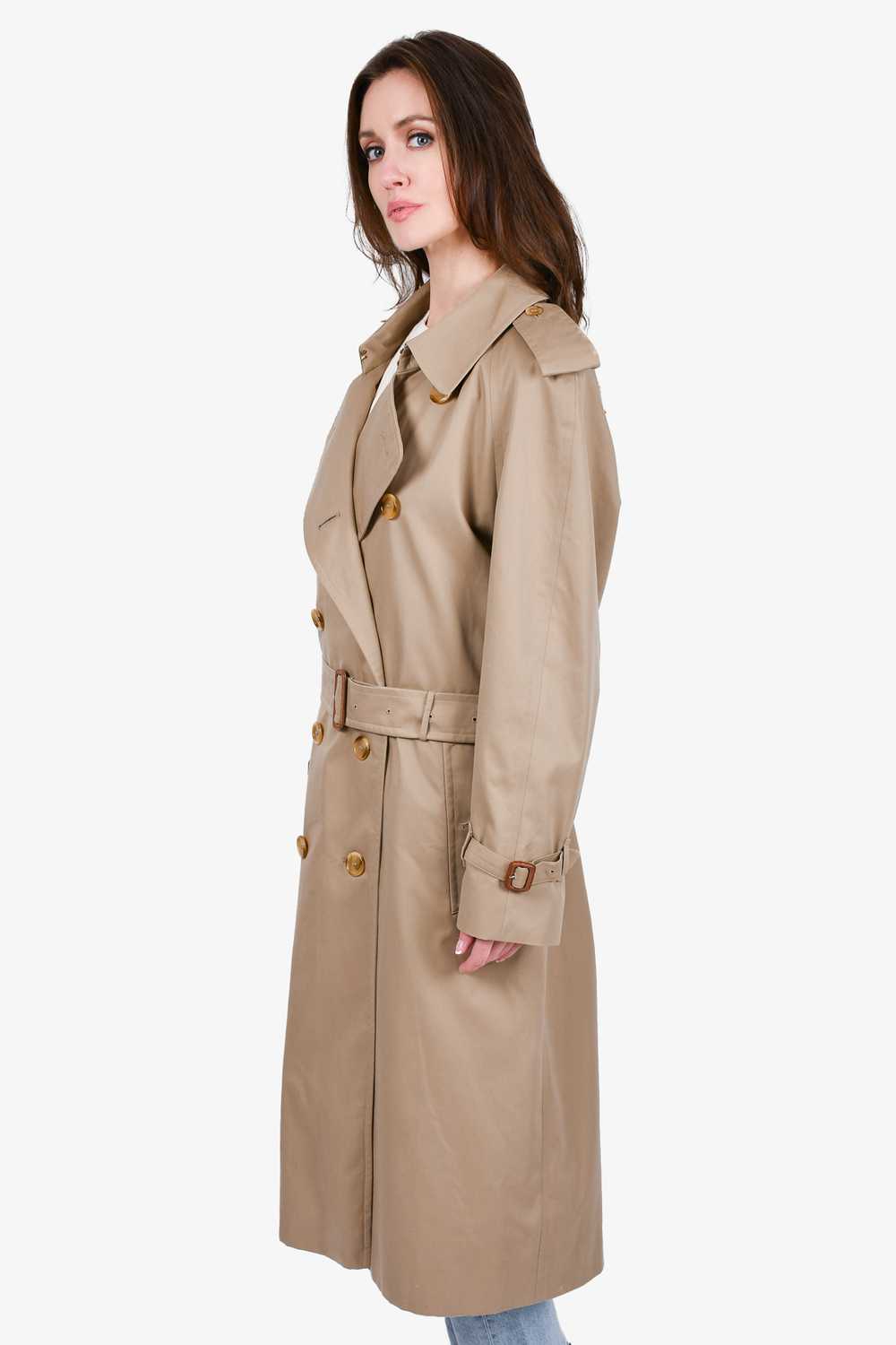 Burberrys Beige Wool Vintage Belted Trench Coat S… - image 2
