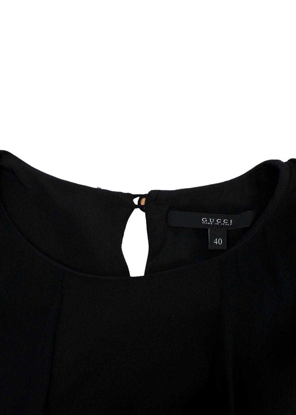 Managed by hewi Gucci Black Balloon Sleeve Silk B… - image 3