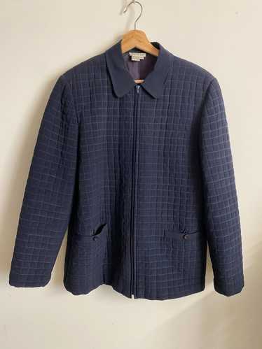 Random Vintage Navy Silk Quilted Jacket (8)