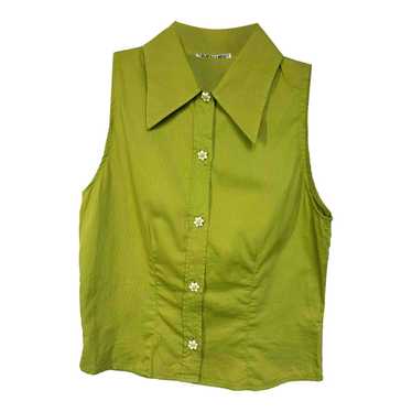 Sleeveless cotton shirt - Vintage sleeveless blou… - image 1