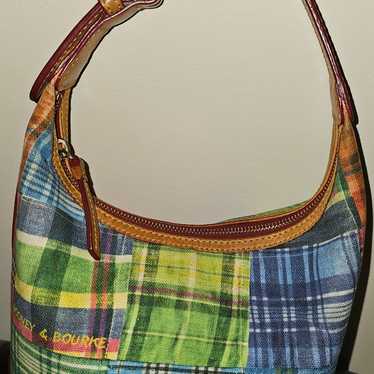 Hobo Bag Picnic Ant Madras Plaid Vintage - image 1