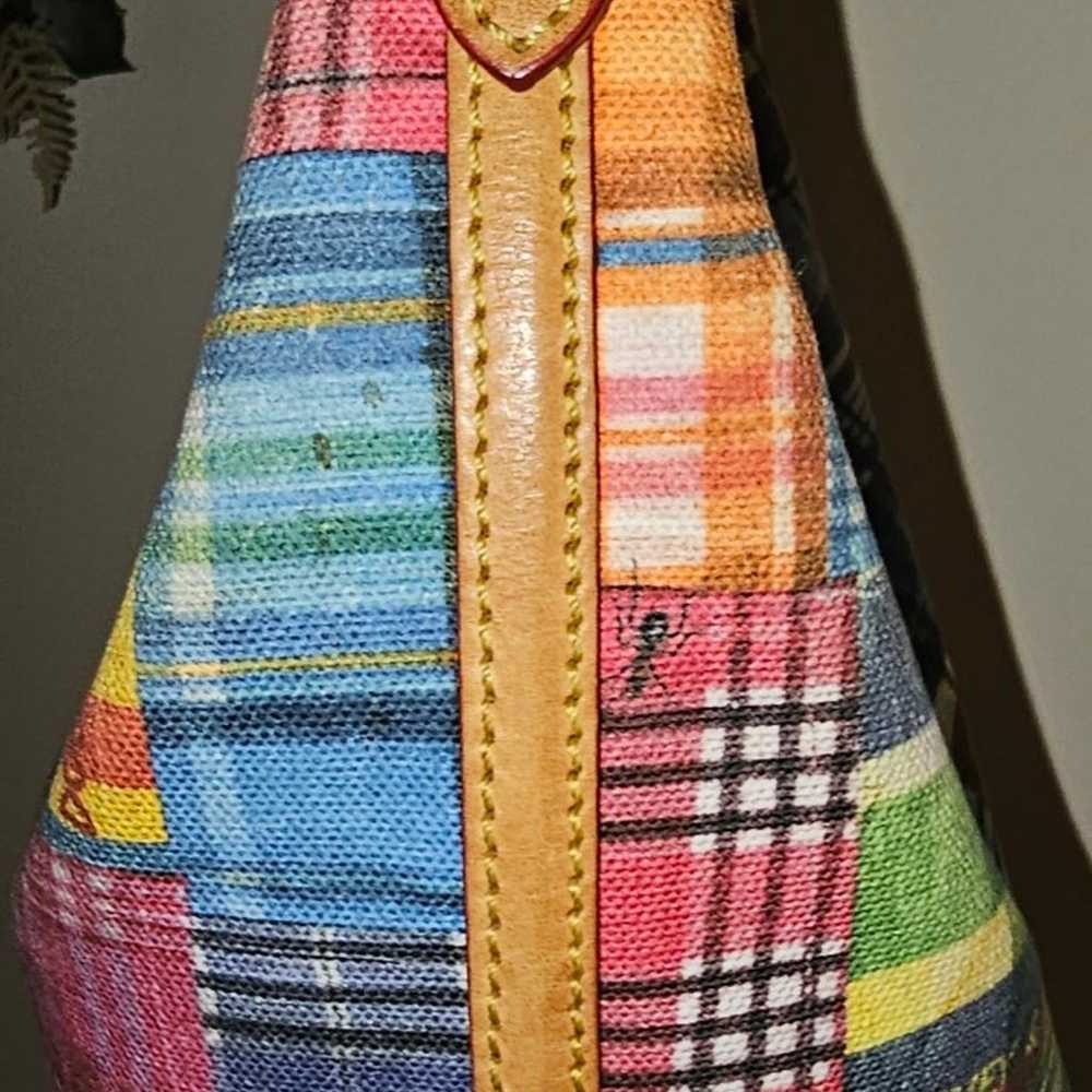 Hobo Bag Picnic Ant Madras Plaid Vintage - image 4