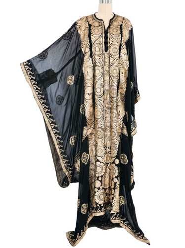 Embroidered Sheer Caftan