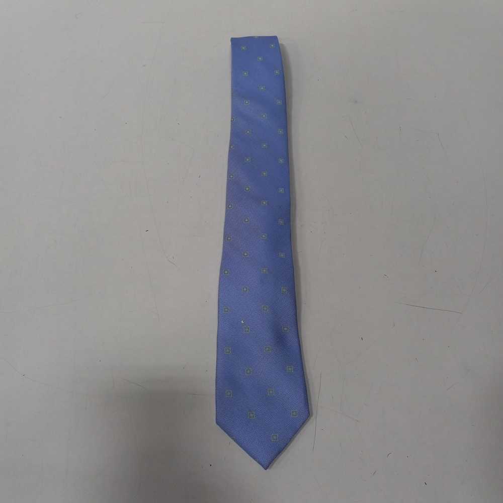 Michael Kors Blue Square Pattern Necktie - image 1