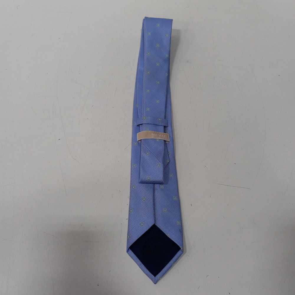 Michael Kors Blue Square Pattern Necktie - image 2
