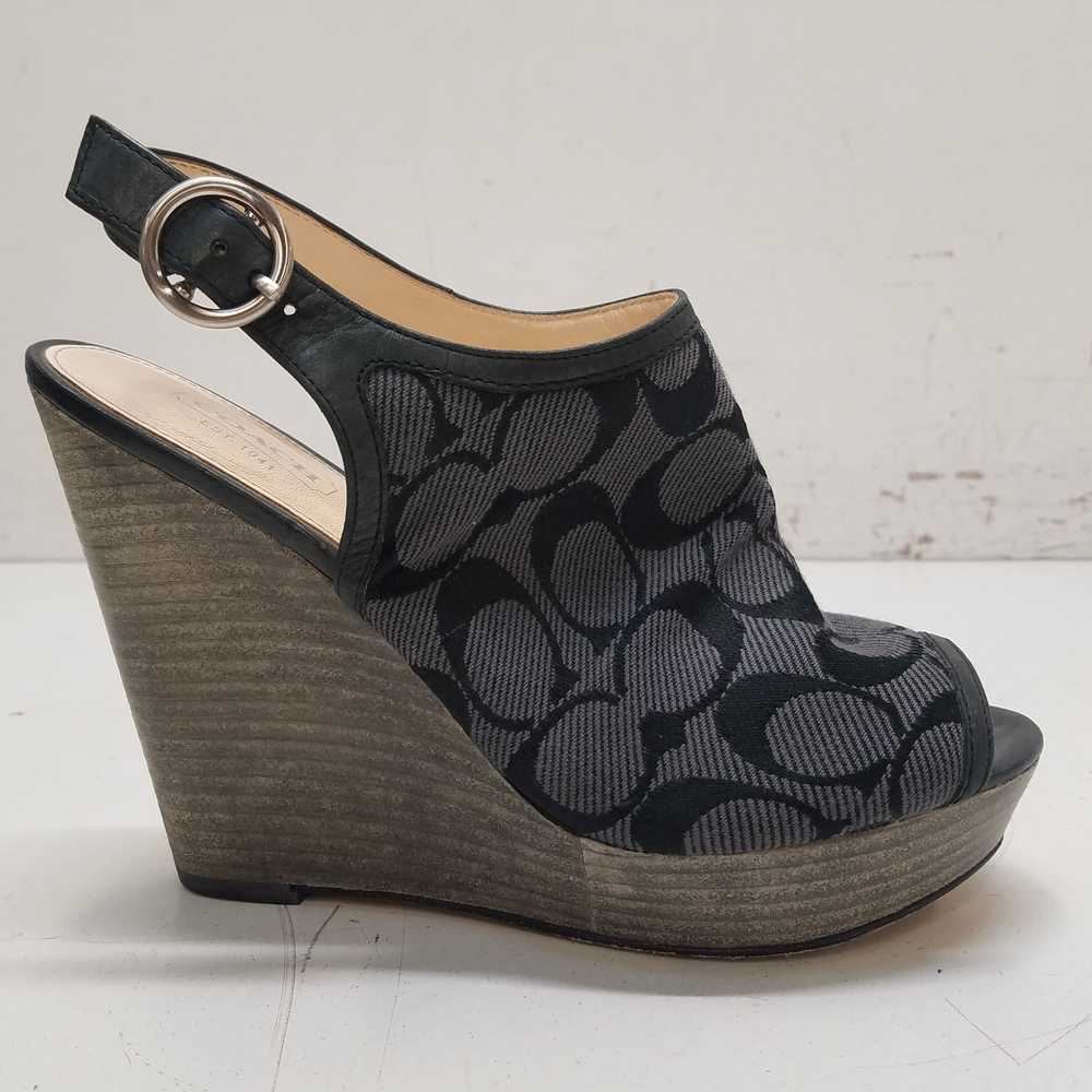 Wacoal COACH Janet Signature Print Wedge Heels Sh… - image 1