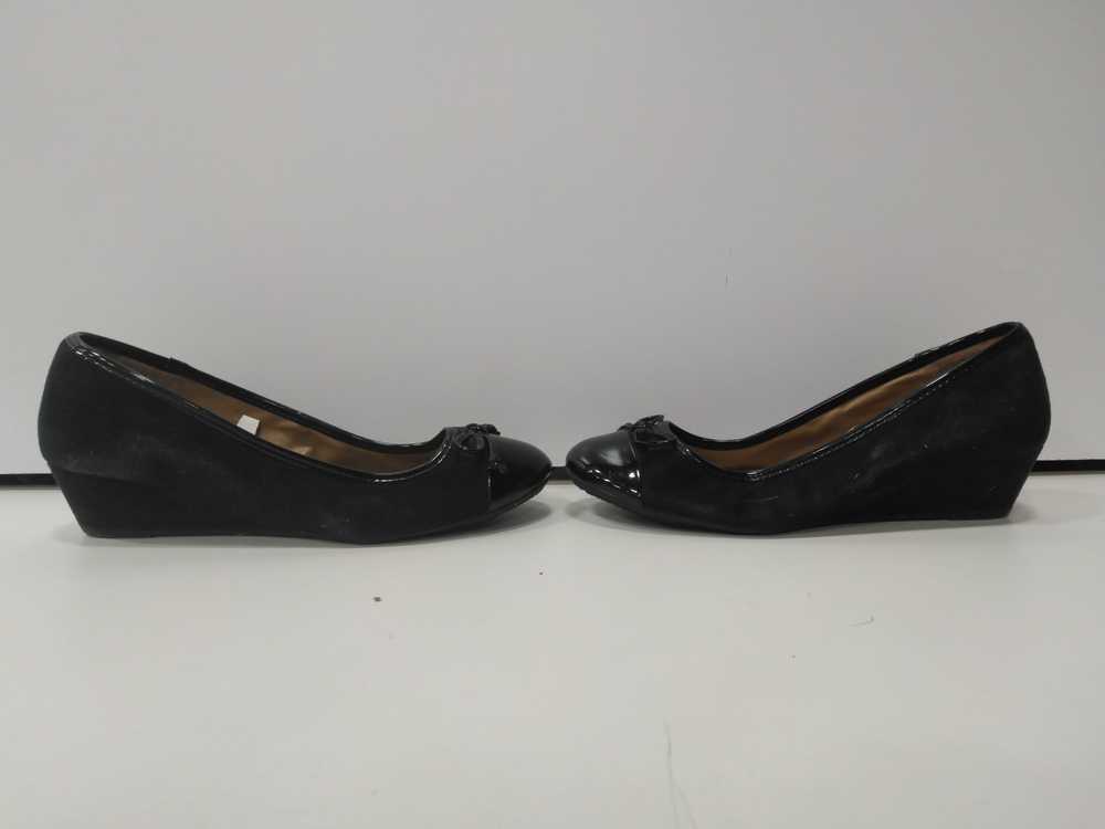 Women's Black Merona Wedge Heel Shoes Size 9 - image 3