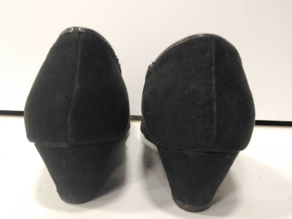 Women's Black Merona Wedge Heel Shoes Size 9 - image 4