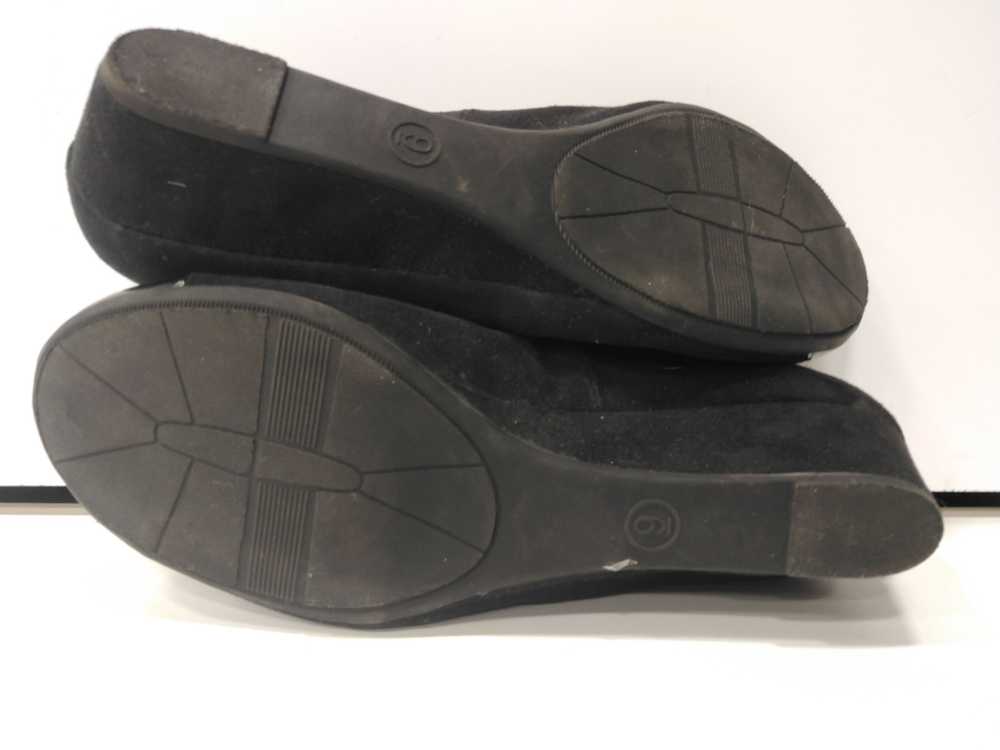 Women's Black Merona Wedge Heel Shoes Size 9 - image 5